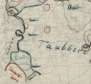 Ausschnitt aus der Kranzmayer-Karte „Heidelbeere” 